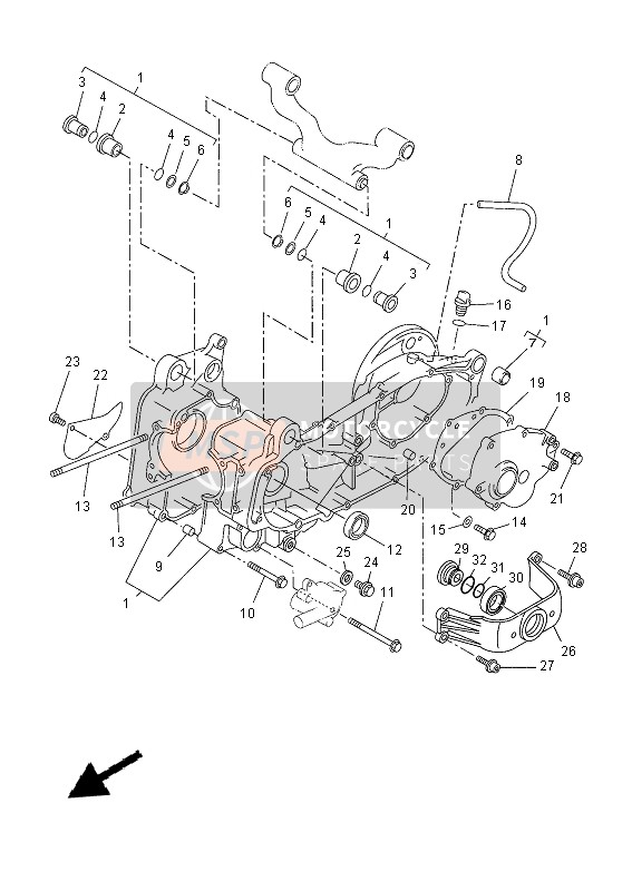 Yamaha VP250 2015 Carter pour un 2015 Yamaha VP250